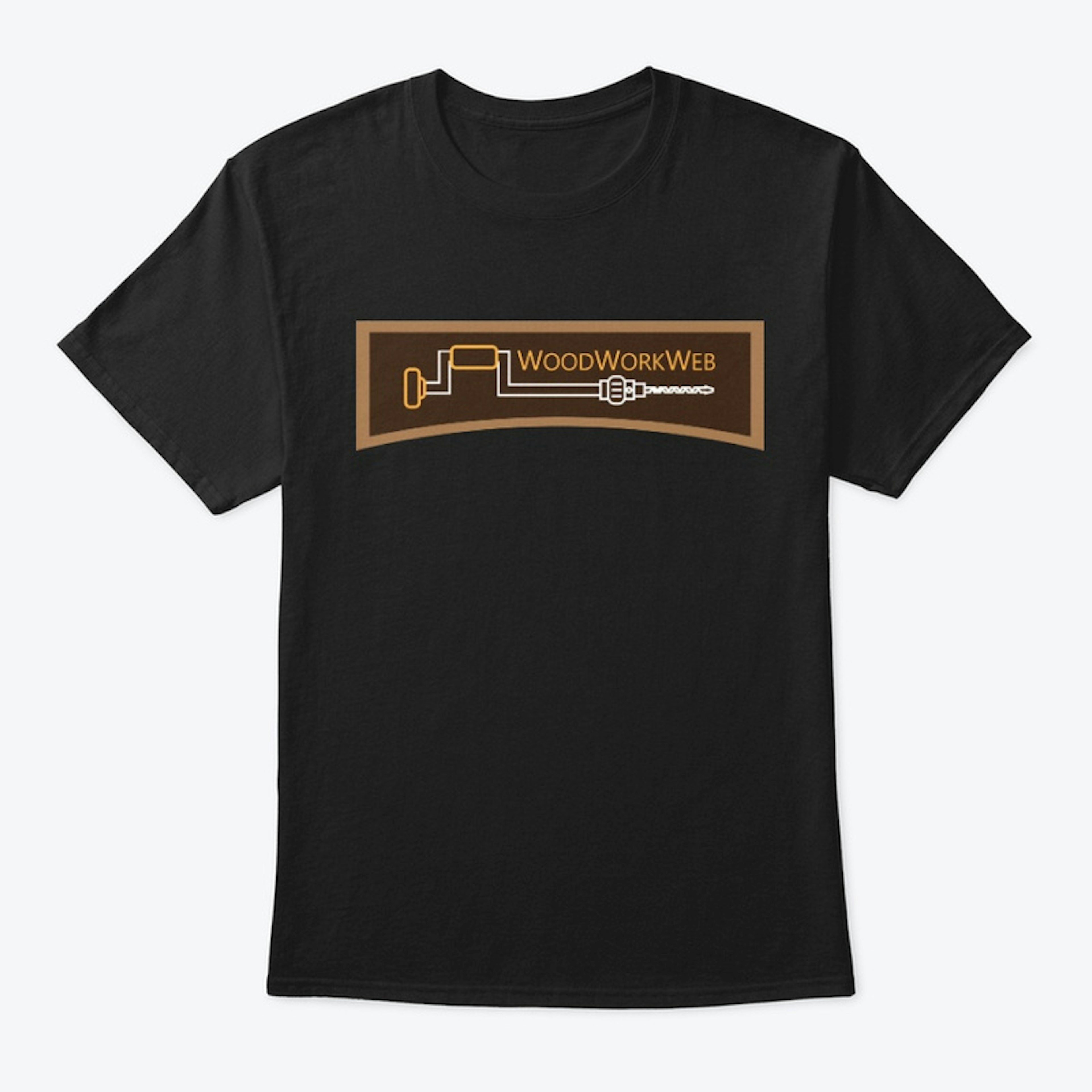 WoodWorkWeb Logo T-Shirt on Background
